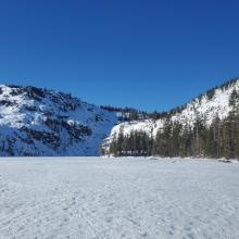 Lake is frozen and supportable.