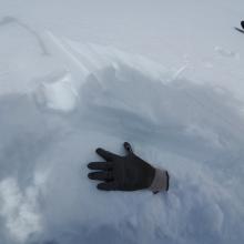 Wind protected areas hold up to 6 inches of snow from the last storm. It sits atop a crust. Upper snow is turning moist.