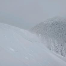 New cornice formation and productive westerly winds loading easterly slopes