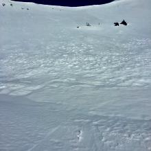 Looking up Powder Bowl. Green Butte south aspect.