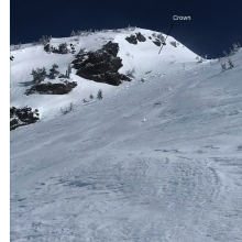 Storm slab off south face of Green Butte