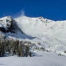Old Ski Bowl, photo taken from near treeline, wind was light at this location