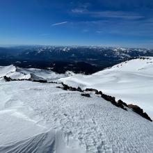 Looking SW from 10k ft on Green Butte Ridge, Avalanche Gulch below