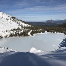 Looking north with Castle Lake below