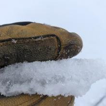 Stout .5 to 1-inch ice layer from rain 1-3 inch down at 8,700 feet