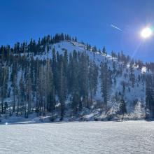 Left Peak, view from lake level.