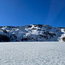 Middle Peak, from lake level.