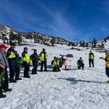 Ryan Lazzeri give the Shasta County SAR members a tutorial in multiple burial tactics