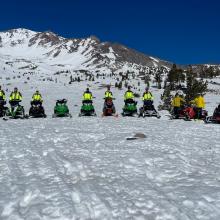 The Shasta County team and MSAC forecasters in the Old Ski Bowl