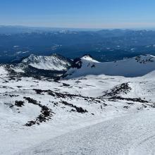 Looking into the Old Ski Bowl from 9,800 feet