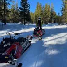 Example of groomed snowmobile trails, in good shape!
