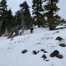 Ridgeline above the bowl, heading toward the weather station