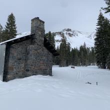 Horse Camp cabin near the base of Casaval Ridge, 7,900 feet