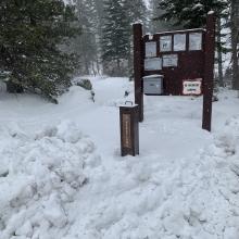 Castle Lake trailhead on 1.6.21 at 1430 hrs 