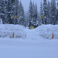 Bunny Flat snowmobile/motorized access ramp, please keep clear!