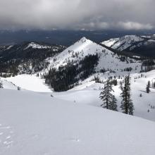 View of Left Peak from Center Peak ridge
