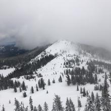 View of Left Peak, Castle Lake from Center Peak