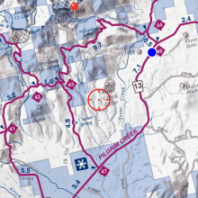 13 Road (Pilgrim Creek Road): One can drive 9.6 miles past the snow park, which is almost to the Trout Creek campground road.