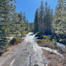 End of the line on the Northgate Trailhead road, 1.5 miles from the TH.