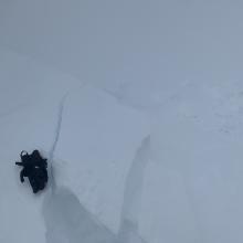 Easy cracking along a wind loaded test slope above treeline, southeast facing