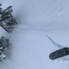 More shooting cracks, blocking within new snow.