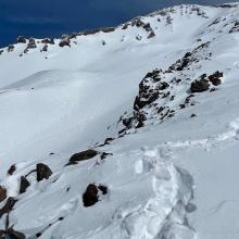 Green Butte Ridge and post holing