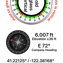 Snowpit location, aspect, elevation near treeline in the Castle Lake Basin.