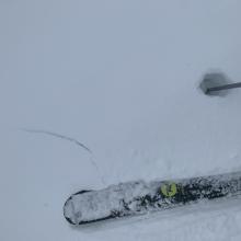 More shooting cracks, blocking within new snow.