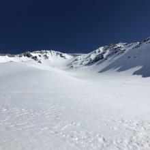 Avalanche Gulch proper, just below Helen Lake area