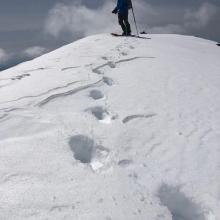 Boot penetration example on Casaval Ridge