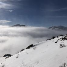 Looking towards Middle Peak from Left Peak southeast aspect