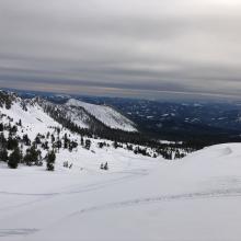 Looking down Old Ski Bowl near east boundary