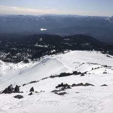 Looking down Powder Bowl from top of Green Butte