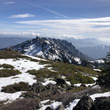 View south towards Castle Crags Wilderness. 