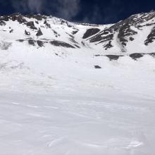 Looking up Avalanche Gulch from lake Helen