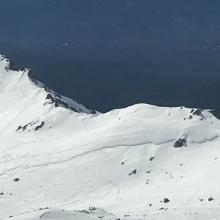 Very cool wind feature in Old Ski Bowl, off Green Butte Ridge