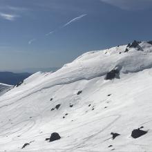 Very cool wind feature in Old Ski Bowl, off Green Butte Ridge