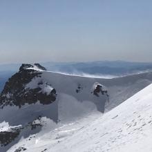 Active wind transport of snow off Green Butte