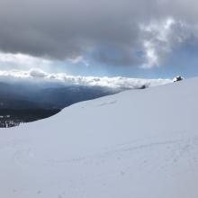 Small cornice formation, E aspect, 8400 ft.