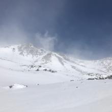 Wind transporting snow