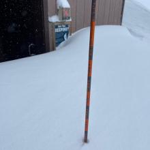 145 cm snow (drift) since January 5th when restrooms were last shoveled out
