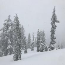 Gray Butte, poor visibility