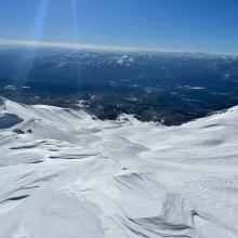 Avalanche Gulch and Green Butte Ridge, looking south from 10k ft