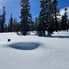 Brewer Creek restroom facility, buried 