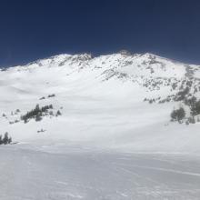 Old Ski Bowl and Sargents Ridge, skyline right