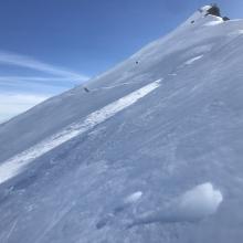 North facing slopes firm and crusty, even during warmest time of day