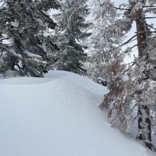 Large wind drifts 4+ feet thick