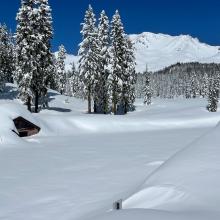 Bunny Flat, unplowed and buried, 6,950 feet