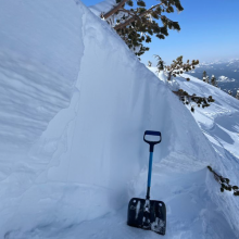 Crown from west face Gray Butte avalanche