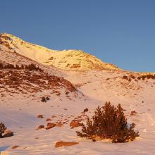 Sunrise in Avalanche Gulch